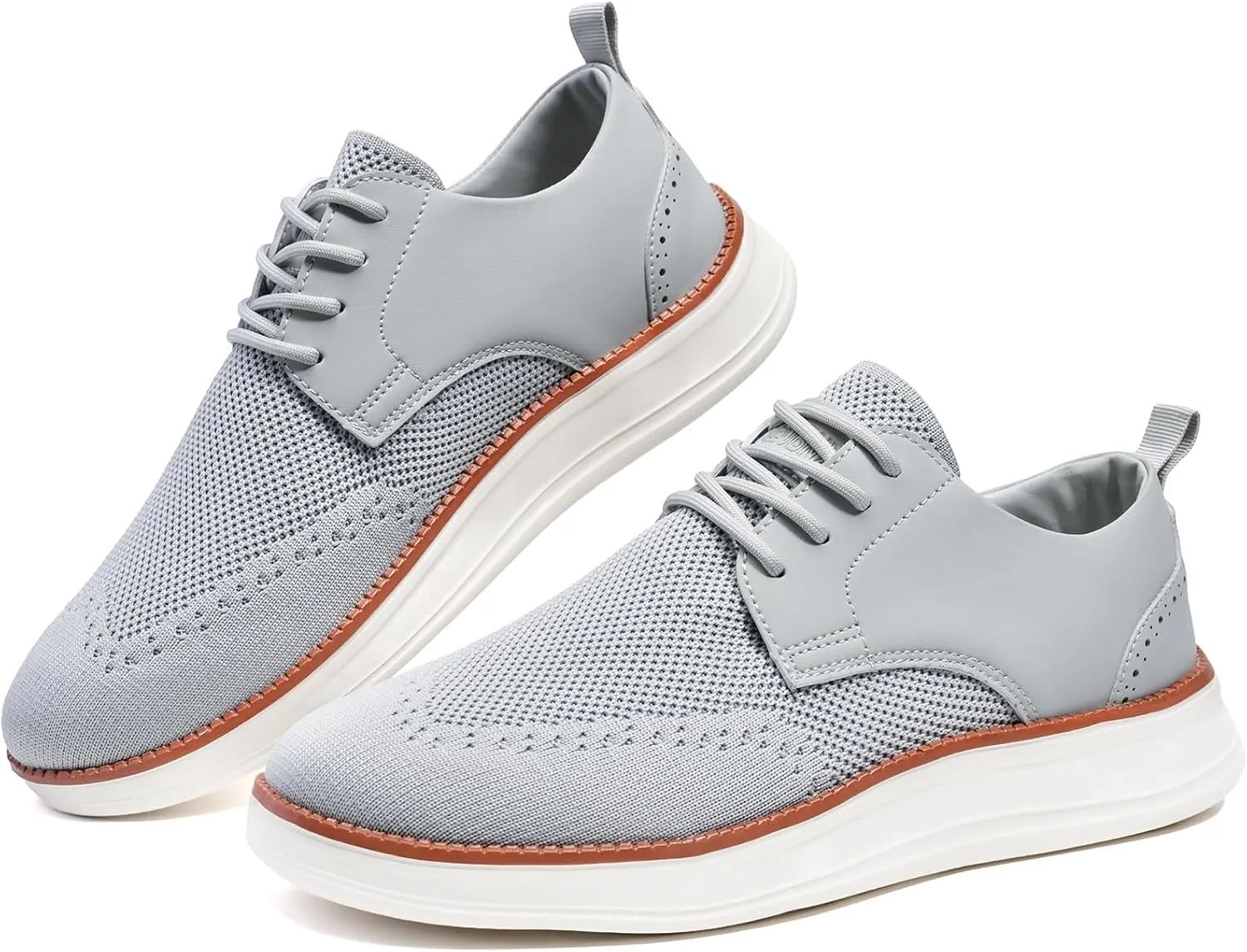 Men's Casual Dress Oxfords Shoes Knit Fashion Dress Sneakers for Business Formal Daily Walking