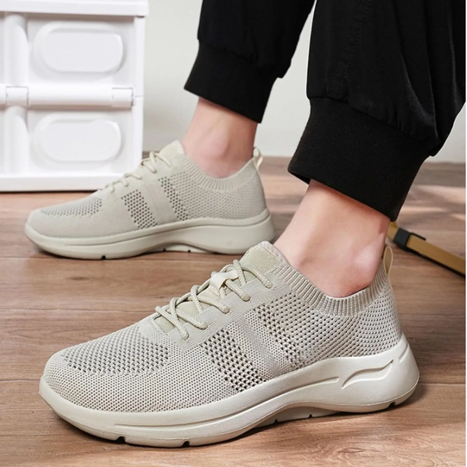 Men's Casual Dress Sneakers Oxfords Business Mesh Non Slip Work Shoes Women Mesh Breathable Casual Shoes Casual Sneakers Red Tennis Shoe Casual Loafers