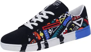 Men's Colorful Printed Walking Shoes Fashion Sneakers 2025 Low Top Summer Lace-up Breathable Closed Toe Flat Bottom Outdoor Comfortable Daily Casual Sneaker