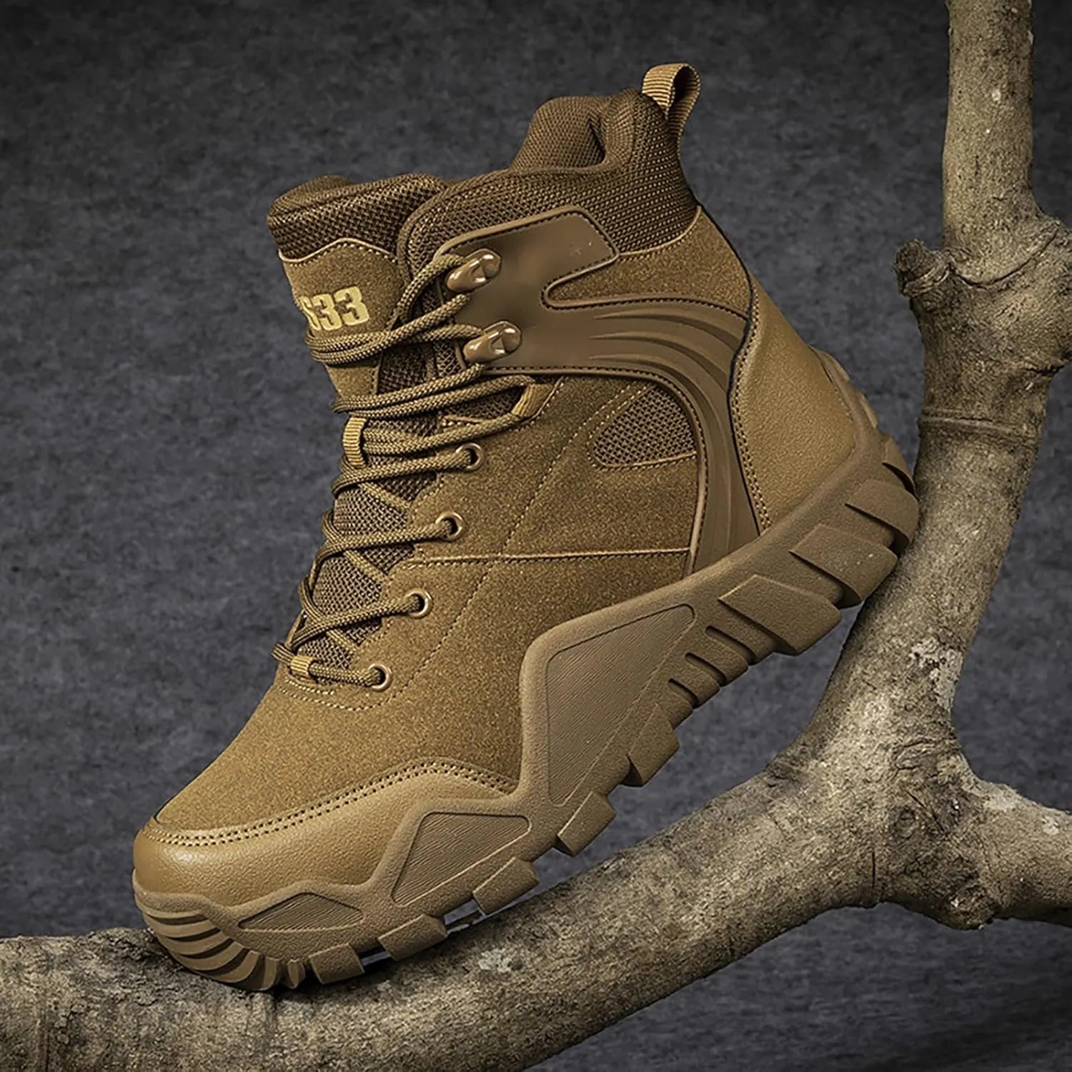 Mens Combat Boots Breathable Police Patrol Boots Lightweight Army Boots Waterproof Hiking Boots Military Tactical Boots