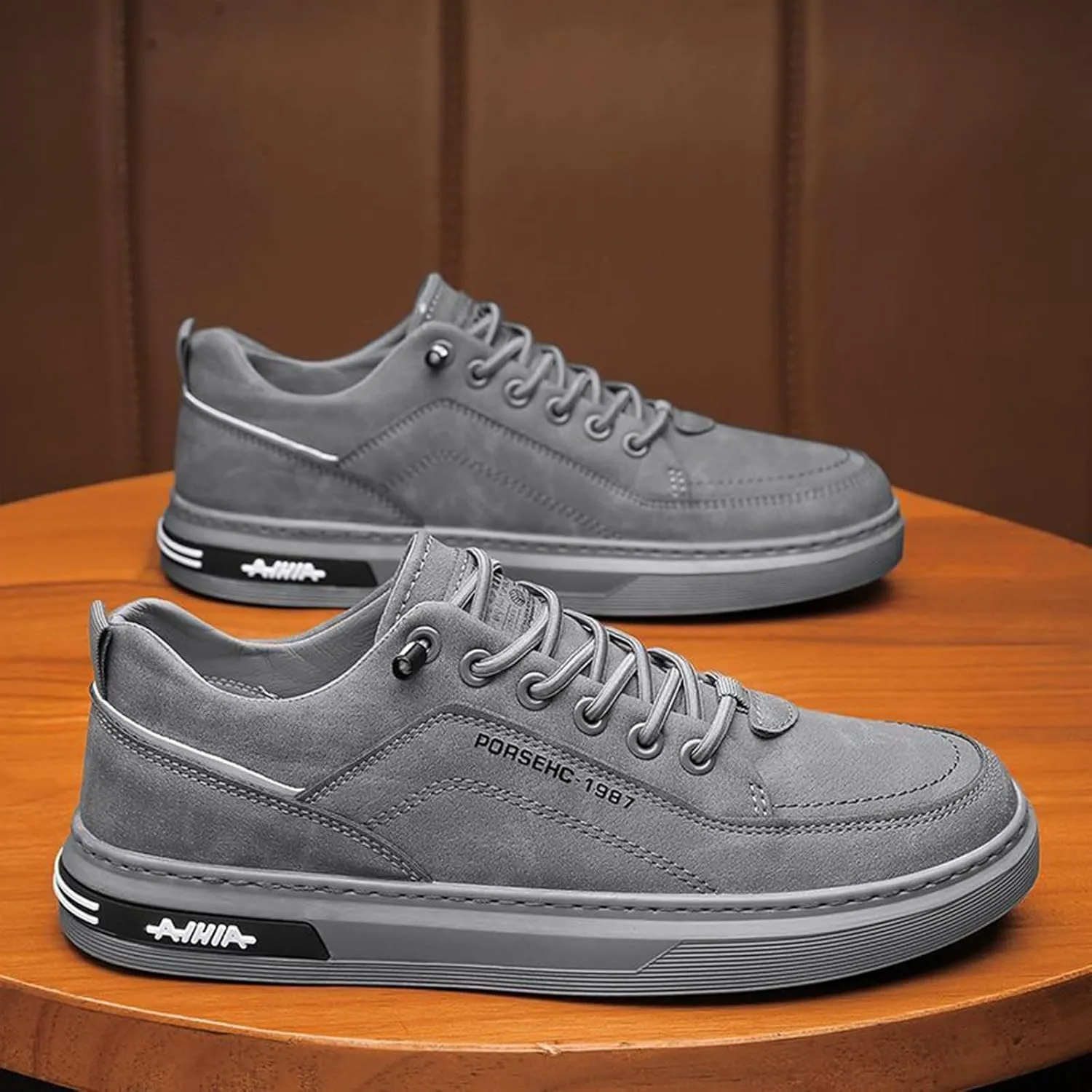 Men's Comfy Walking Shoes Fashion Sneakers 2025 Closed Toe Flats Summer Lace-up Solid Color Breathable Low Top Outdoor Comfortable Daily Casual Sneaker for Summer