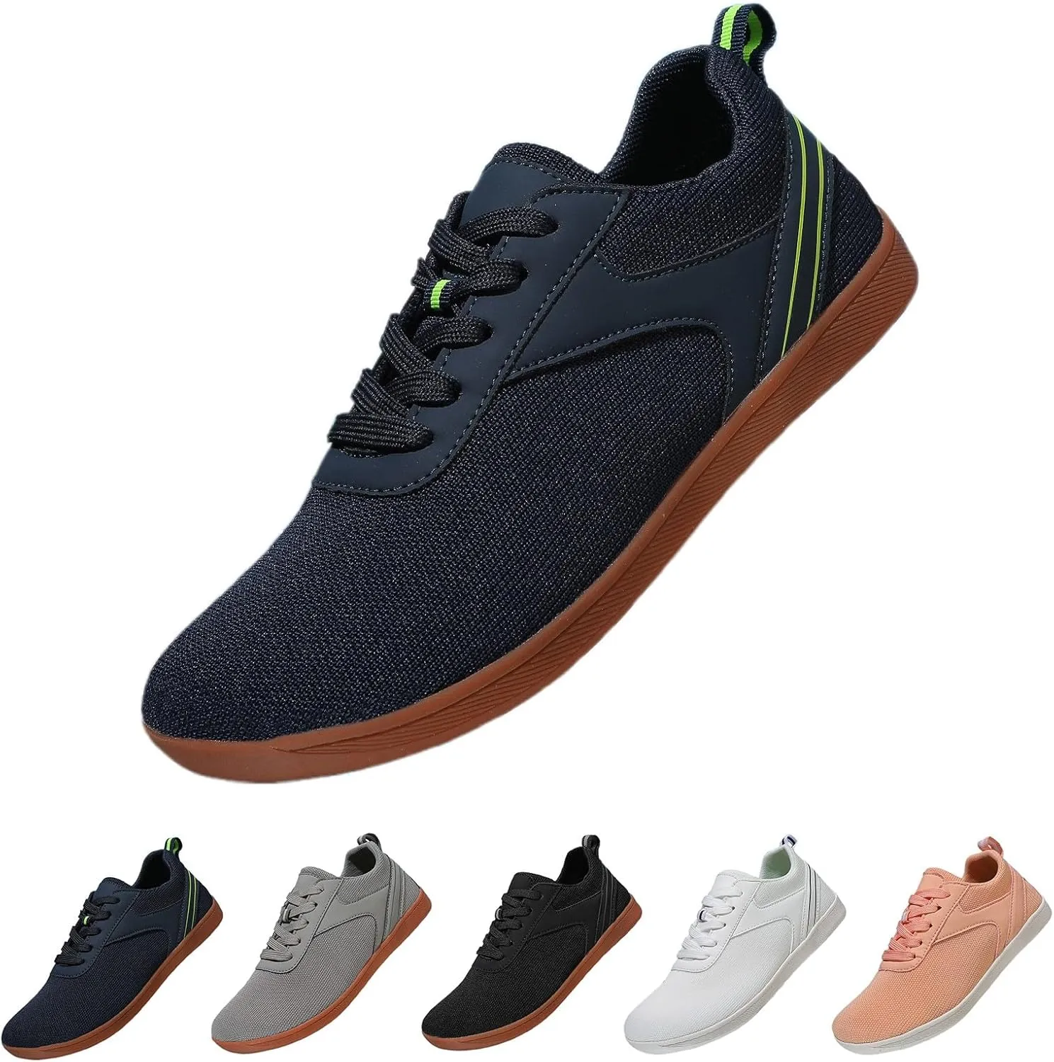 Men's Comfy Walking Shoes Fashion Sneakers 2025 Low Top Summer Lace-up Solid Color Breathable Closed Toe Barefoot Shoe Outdoor Comfortable Daily Casual Sneaker
