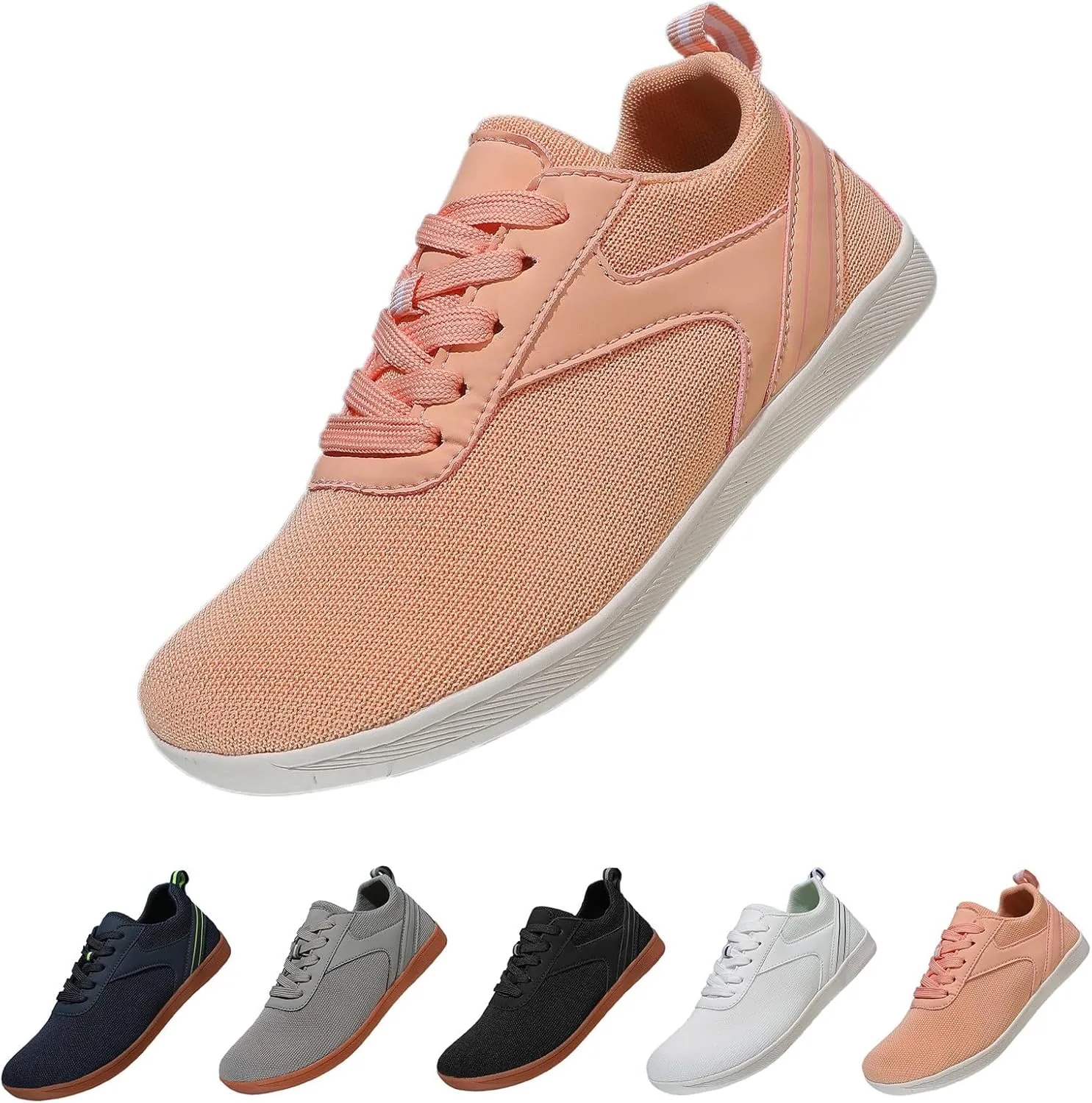 Men's Comfy Walking Shoes Fashion Sneakers 2025 Low Top Summer Lace-up Solid Color Breathable Closed Toe Barefoot Shoe Outdoor Comfortable Daily Casual Sneaker