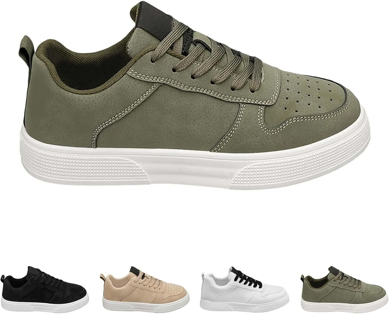 Men's Comfy Walking Shoes Fashion Sneakers 2025 Low Top Summer Lace-up Solid Color Breathable Closed Toe Flat Bottom Outdoor Comfortable Daily Casual Sneaker