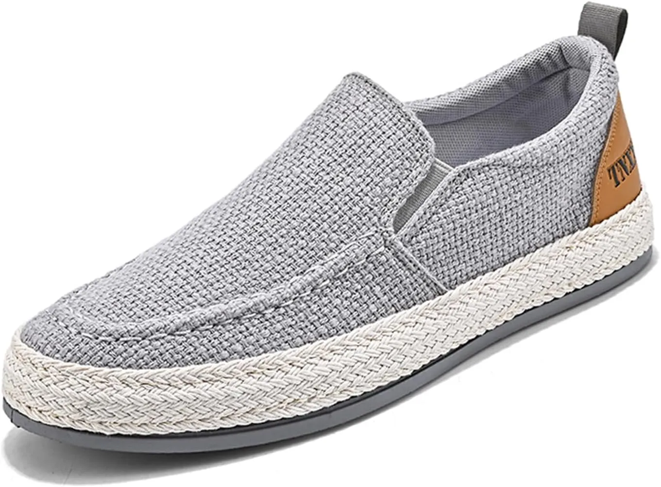 Men's Espadrille Woven Canvas Slip-on Fisherman Shoes Deck Shoes Fashion Linen Breathable Non-Slip Vintage Casual Loafer Walking Boat Shoes
