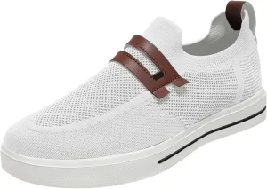Men's Flat Walking Shoes Casual Sneakers for Men 2025 Casual Mesh Summer Slip-On Breathable Shoe Closed Toe Flatform Daily Casual Shoe