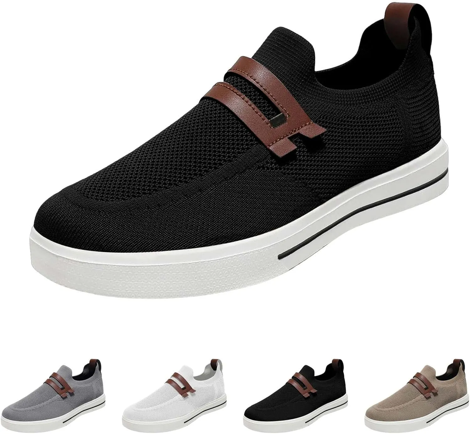 Men's Flat Walking Shoes Casual Sneakers for Men 2025 Casual Mesh Summer Slip-On Breathable Shoe Closed Toe Flatform Daily Casual Shoe