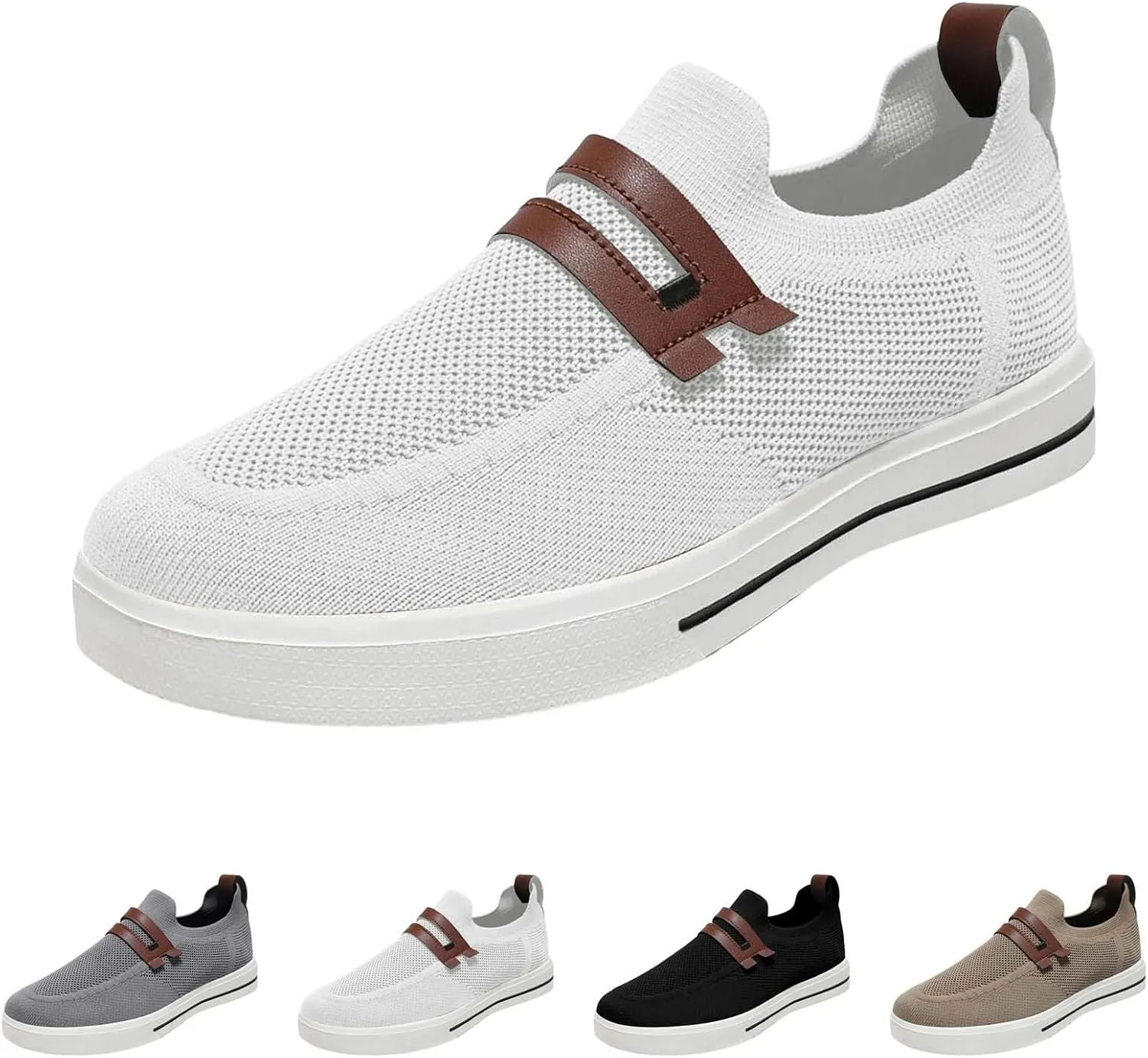 Men's Flat Walking Shoes Casual Sneakers for Men 2025 Casual Mesh Summer Slip-On Breathable Shoe Closed Toe Flatform Daily Casual Shoe