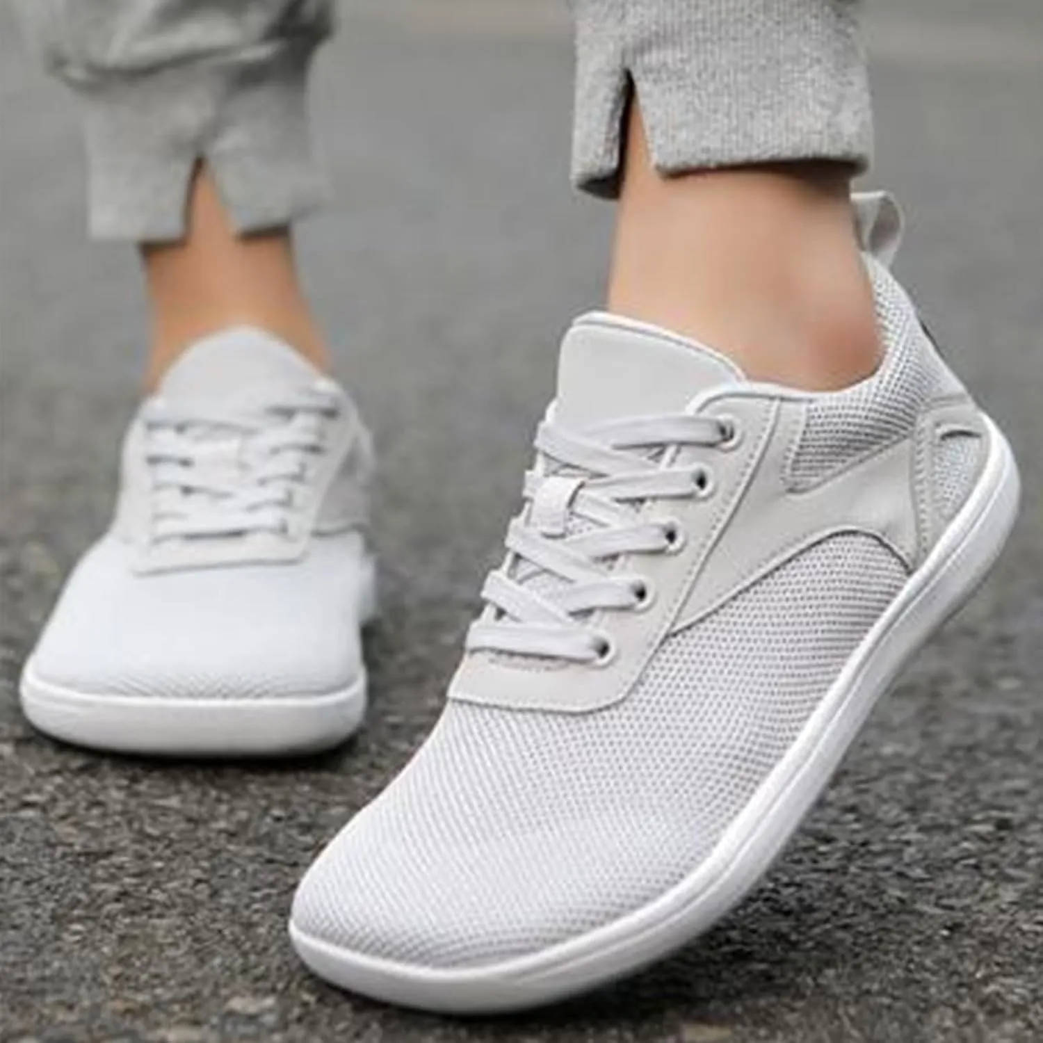 Mens Lightweight Minimalist Shoes Casual Sneaker Mesh Breathable Walking Shoe Men's Comfortable Diabetic Shoes