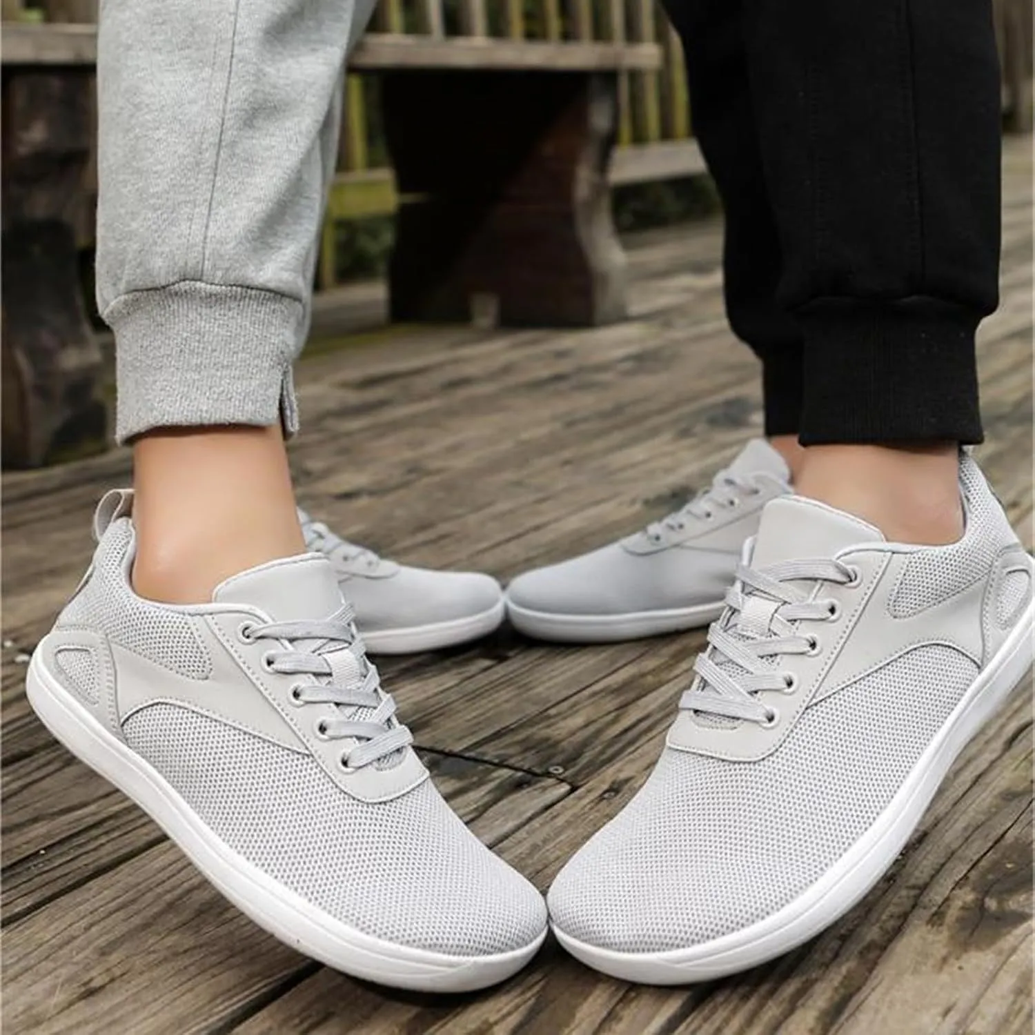 Mens Lightweight Minimalist Shoes Casual Sneaker Mesh Breathable Walking Shoe Men's Comfortable Diabetic Shoes