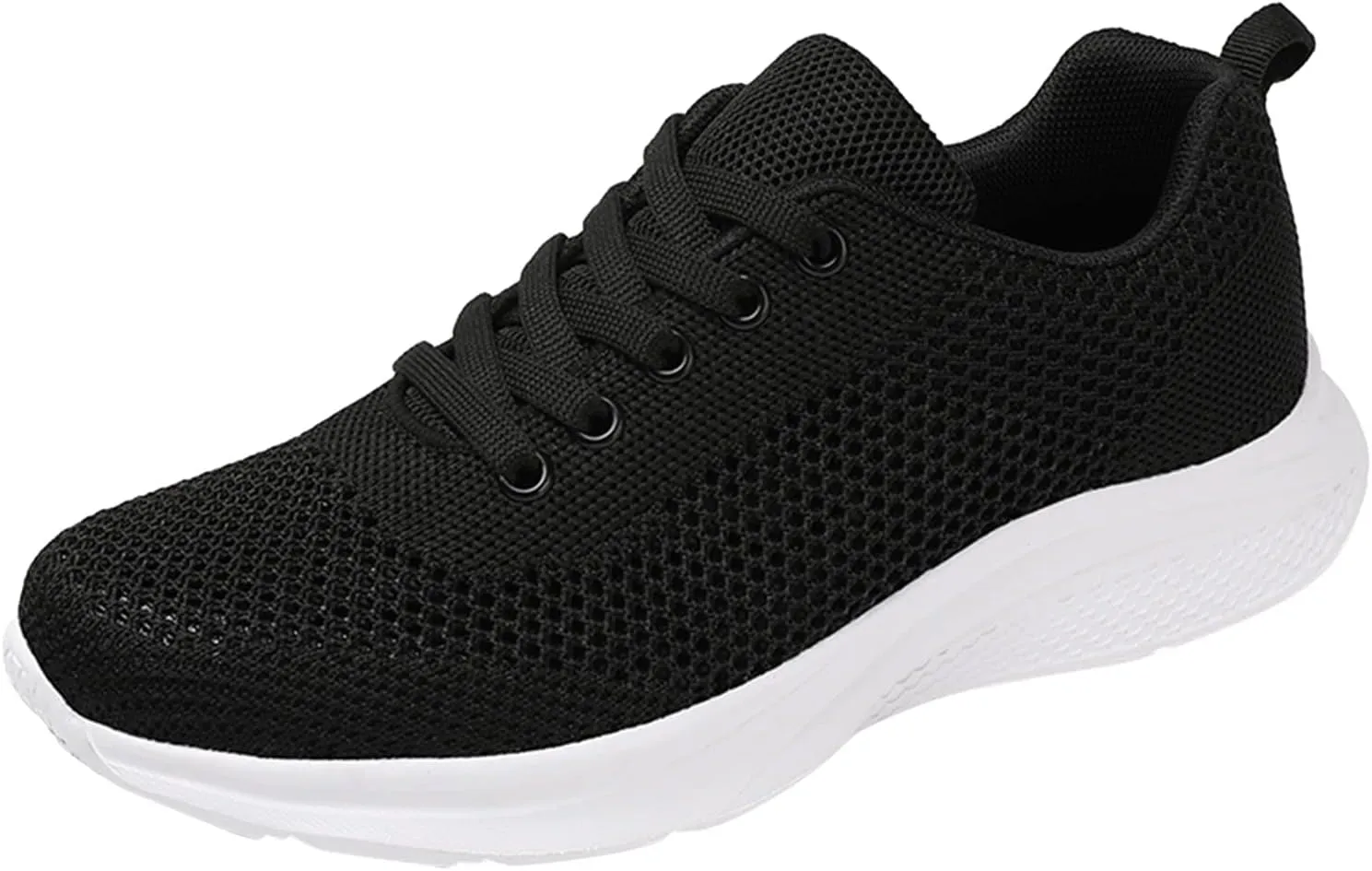 Men's Mesh Walking Shoes Fashion Sneakers 2025 Solid Color Casual Summer Lace-up Breathable Closed Toe Flat Bottom Outdoor Comfortable Daily Casual Shoe