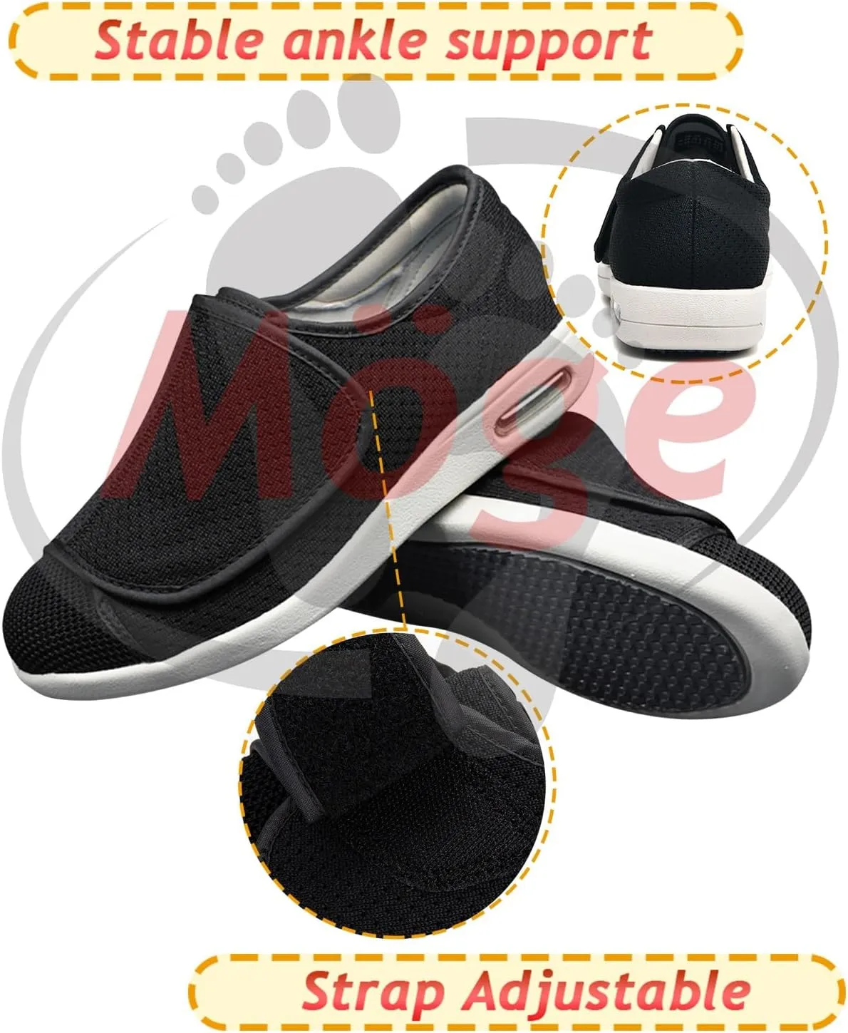 Mens Orthopedic Trainers Mesh Casual Walking Running Shoes Ligthweight Sneakers for Men Outdoor Jogging Sneakers Road Running Shoes