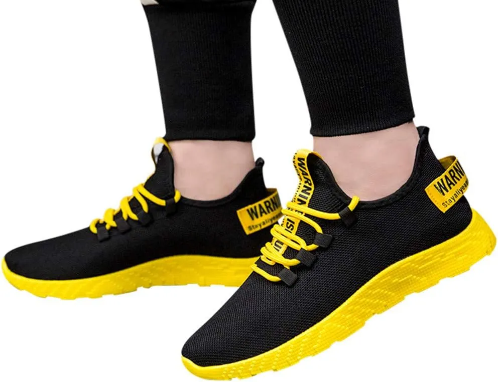 Mens Running Shoes Mesh Breathable Fashion Sneakers Lace Up Platform for Hiking Tennis Wide Feet Casual Trainers Comfortable Sneaker Non-Slip Lightweight Basketball Shoes