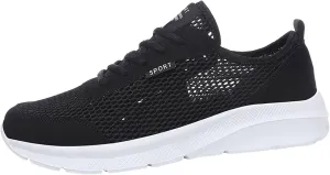 Men's Running Tennis Shoes Breathable Walking Shoes Lace Up Outdoor Casual Mesh Trainer Running (White, 13)