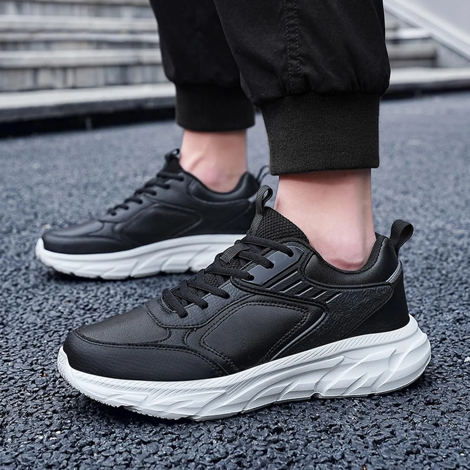 Men's Slip on Walking Shoes Comfortable Memory Foam Breathable Mesh Fashion Sneakers Non Slip Indoor Outdoor Training Gym Shoes Wide Width