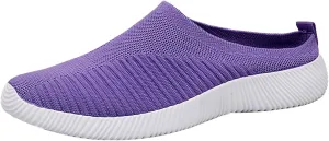 Mens Slippers with Arch Support Casual Mules Slip On Shoes Women Comfort Casual Shoes Trendy Platform Sneakers Waterproof Tennis Shoe White Loafers