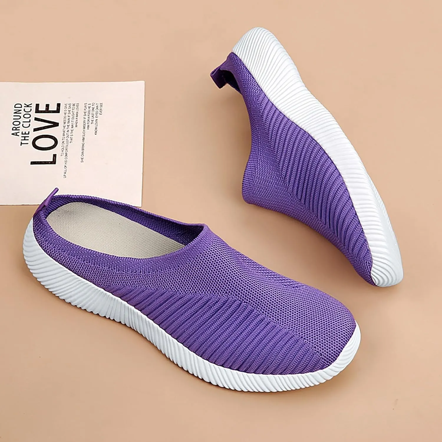 Mens Slippers with Arch Support Casual Mules Slip On Shoes Women Comfort Casual Shoes Trendy Platform Sneakers Waterproof Tennis Shoe White Loafers