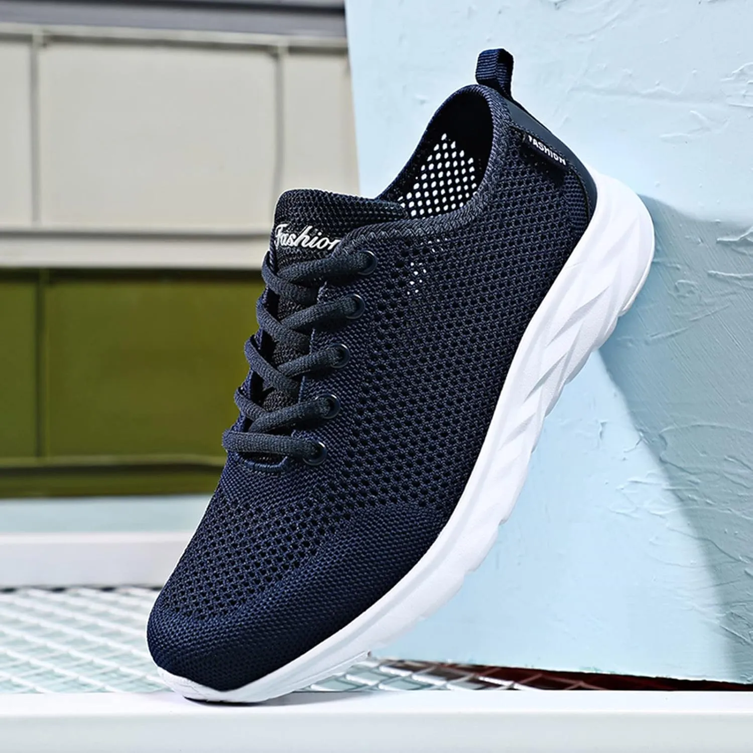Mens Ultra Breathable Shoes with Water Friendly Quick-Dry Mesh,Summer Non-Slip Wading Shoe Daily Work Walking Shoe with Arch Support Casual Lightweight Durable Fitness Sneaker