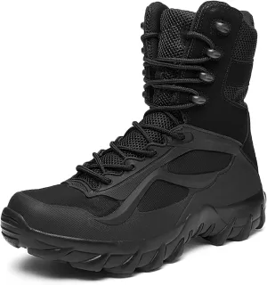 Mens Waterproof Hiking Boots Military Tactical Boots Combat Boots Breathable Police Patrol Boots Army Boots