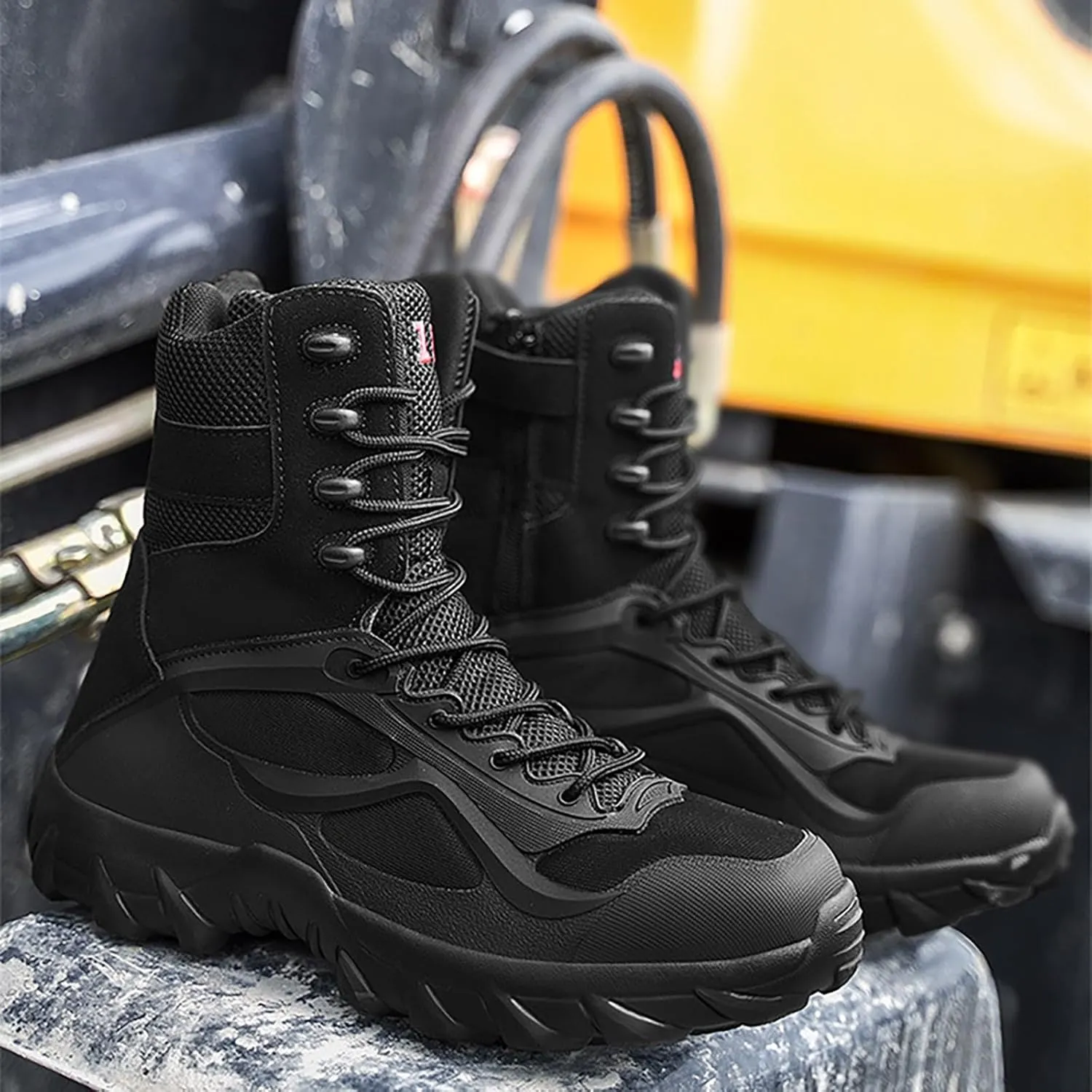 Mens Waterproof Hiking Boots Military Tactical Boots Combat Boots Breathable Police Patrol Boots Army Boots
