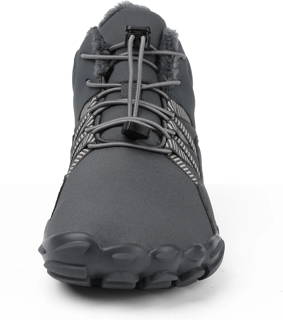 Men's Women's Winter Snow Boots, Slip On Warm Fur Lined Zero Drop Barefoot Hiking Boots, Wide Toe Box Ankle Booties, Minimalist Waterproof Non-Slip Sneakers Hike Shoes for Hiking Walking Outdoor