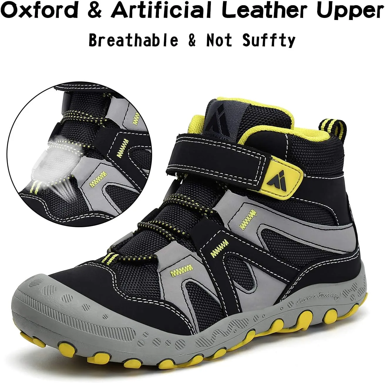 Mishansha Boys Girls Hiking Shoes Kids Anti Collision Hiking Boots Non Slip Sneakers Outdoor Trekking Walking Climbing Running