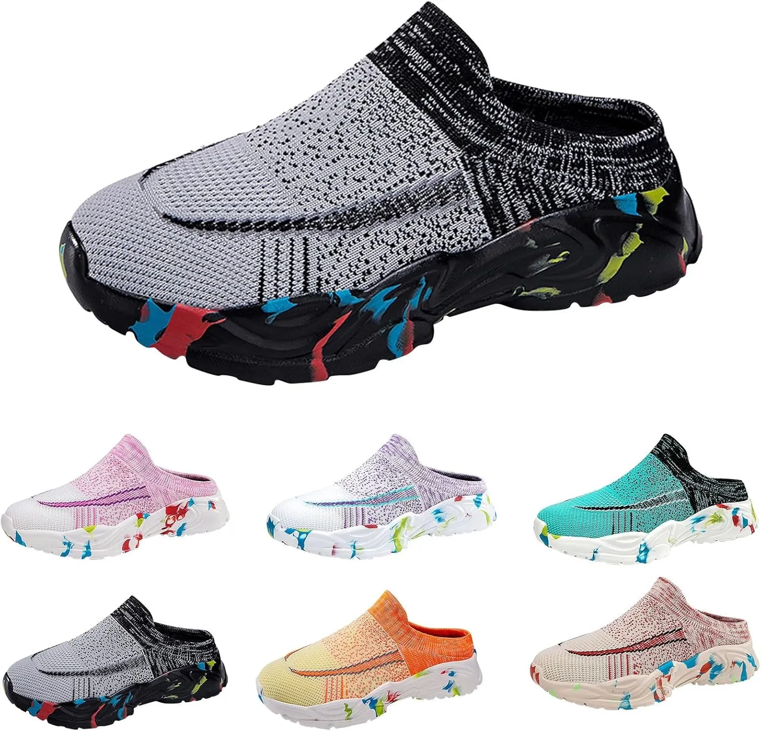 Mules for Women 2025 Backless Walking Sneakers Mens Casual Shoes Sports Casual Tennis Shoes Men Shoes Sneakers Steel Toe Tennis Shoe Loafers Dress Shoe