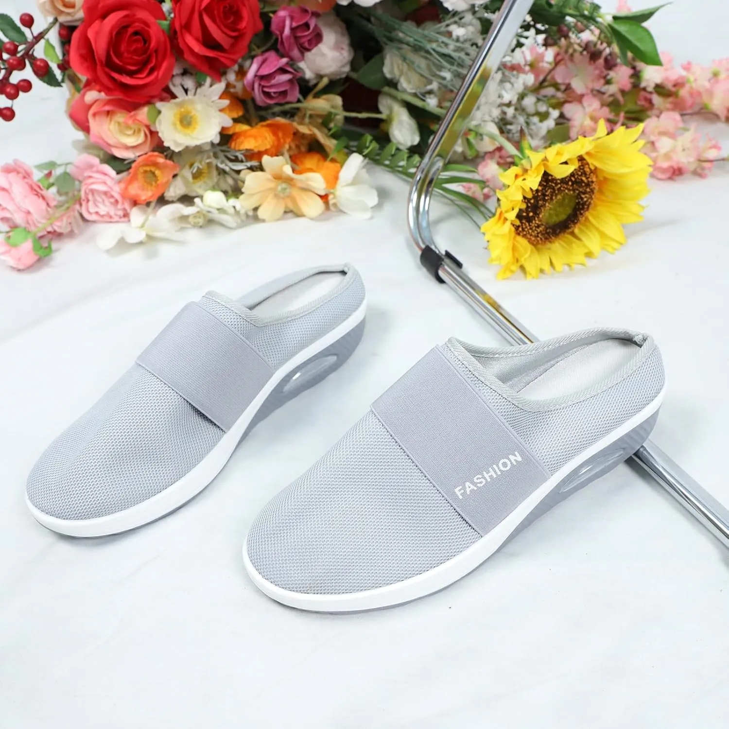 Mules for Women 2025 Backless Walking Sneakers Mens Running Shoes Walking Women Casual Shoes Dress Sneakers Platform Tennis Shoe White Loafers