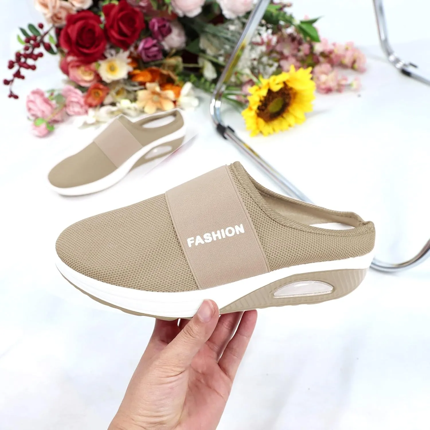 Mules for Women 2025 Backless Walking Sneakers Mens Running Shoes Walking Women Casual Shoes Dress Sneakers Platform Tennis Shoe White Loafers