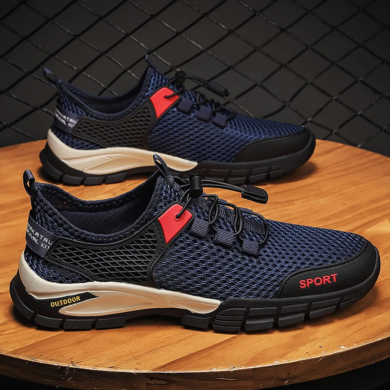 New Summer Mesh Shoes Men's Breathable Casual Sports Versatile Daily Hollow Sandals Sneaker Shoe Rack for Men