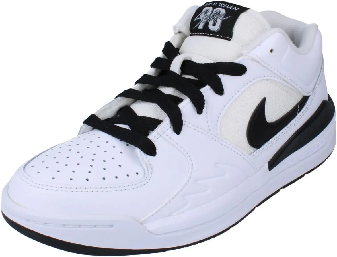 NIKE Jordan Stadium 90 Big Kids' Shoes (DX4399-102, White/Cool Grey/Black) Size 6.5