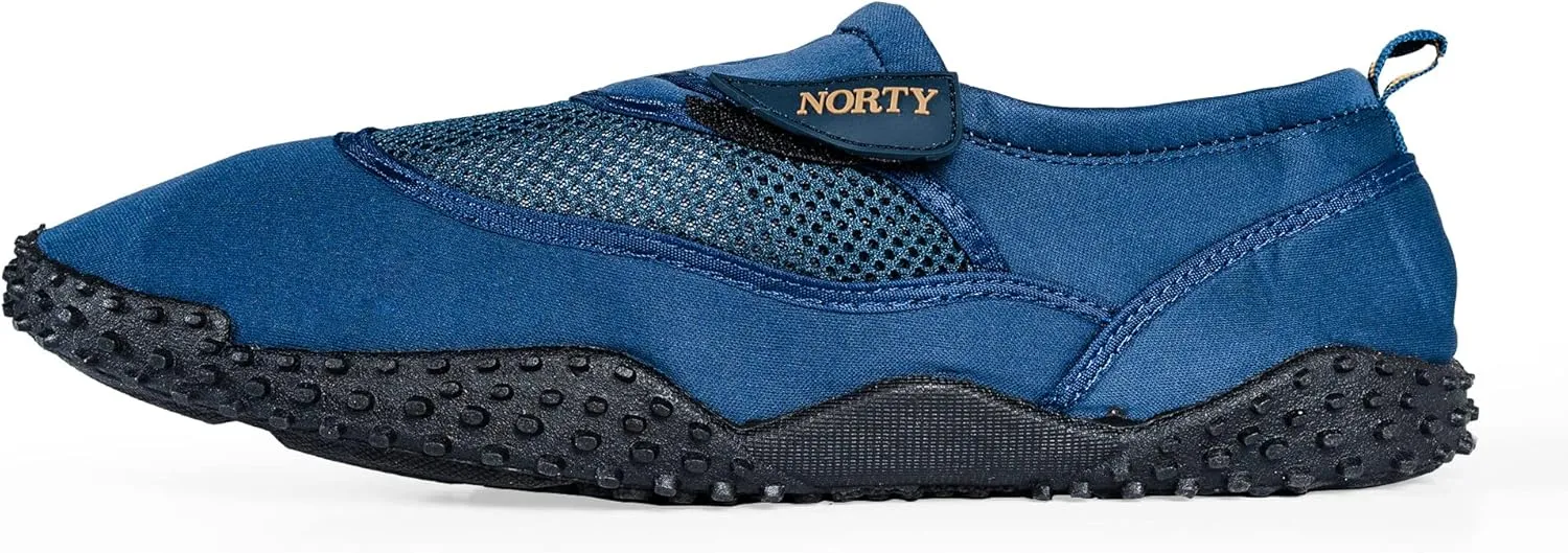 NORTY Mens Big Sizes 13-18 Aqua Sock Wave Water Shoes - Waterproof Slip-Ons for Pool, Beach and Sports