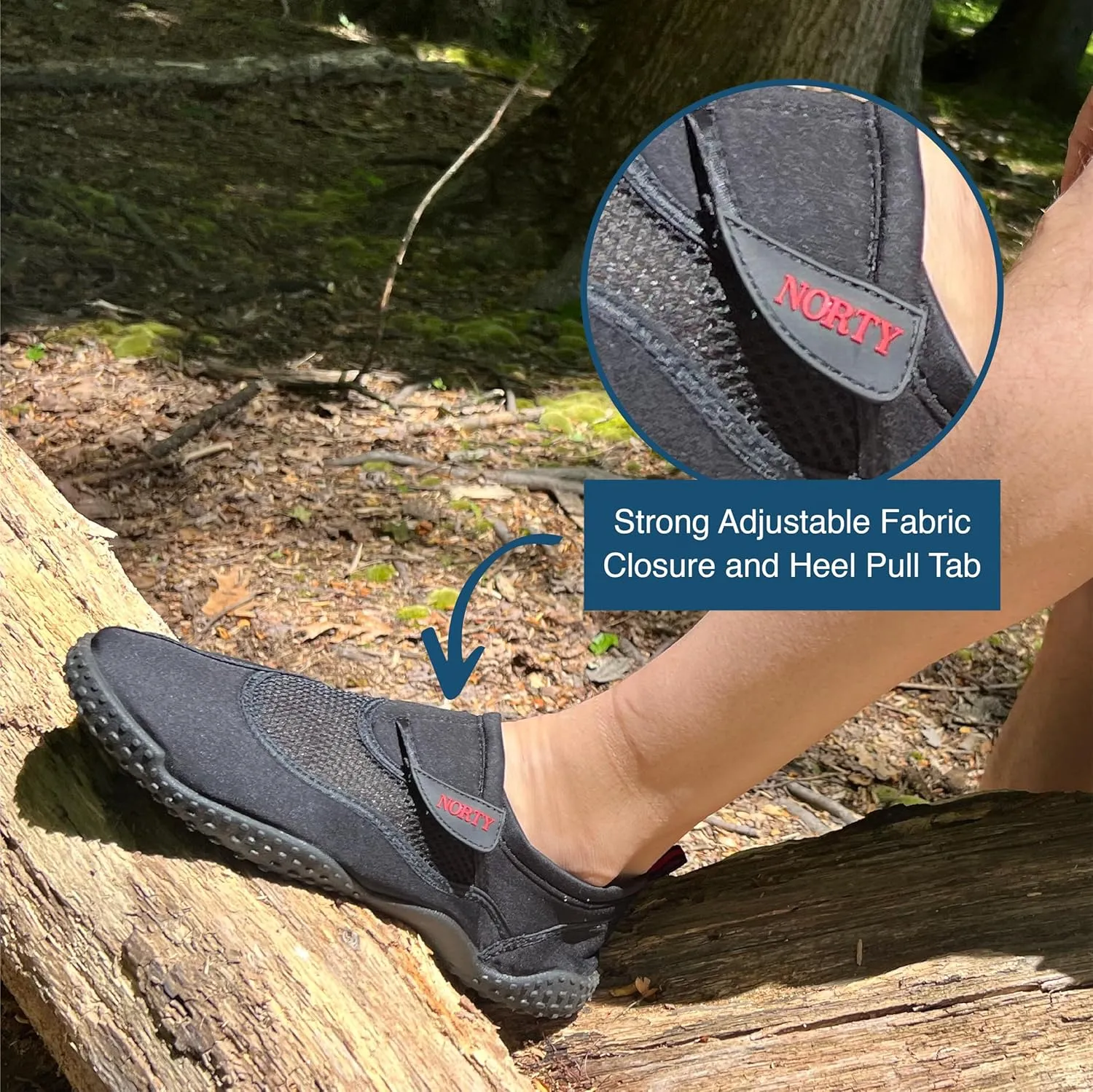 NORTY Mens Big Sizes 13-18 Aqua Sock Wave Water Shoes - Waterproof Slip-Ons for Pool, Beach and Sports
