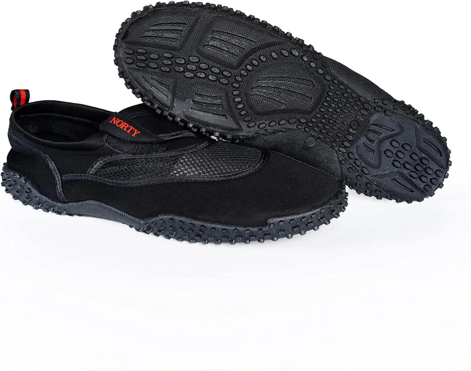 NORTY Mens Big Sizes 13-18 Aqua Sock Wave Water Shoes - Waterproof Slip-Ons for Pool, Beach and Sports