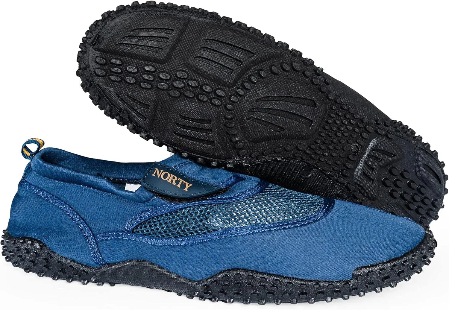 NORTY Mens Big Sizes 13-18 Aqua Sock Wave Water Shoes - Waterproof Slip-Ons for Pool, Beach and Sports
