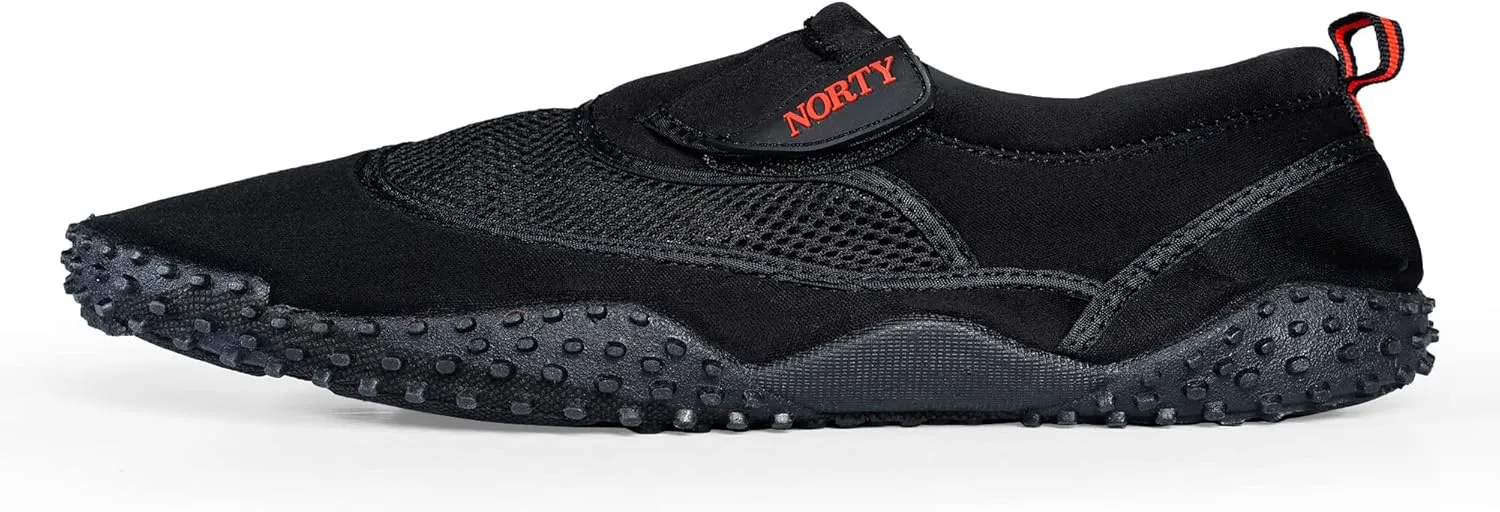NORTY Mens Big Sizes 13-18 Aqua Sock Wave Water Shoes - Waterproof Slip-Ons for Pool, Beach and Sports