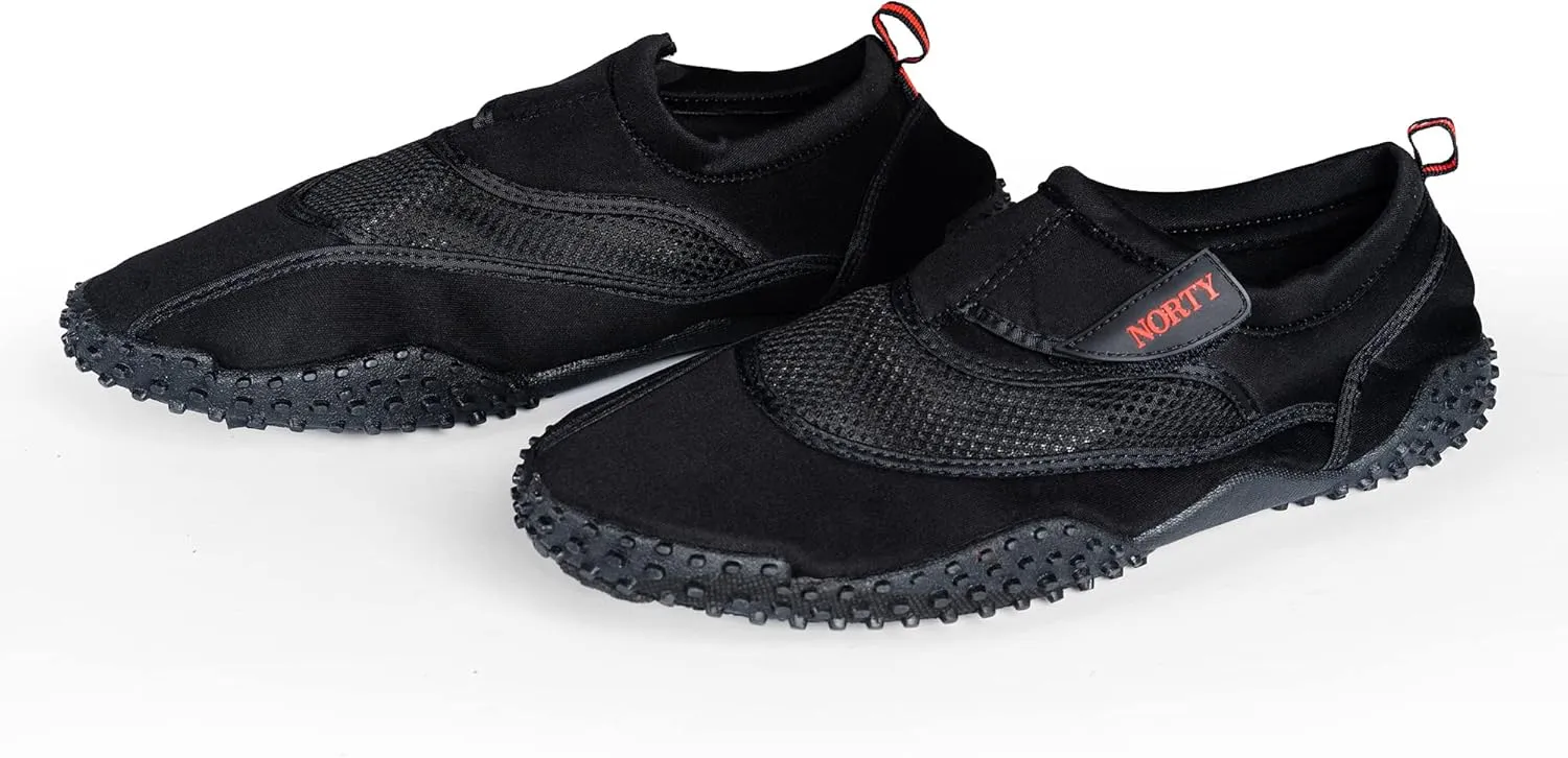 NORTY Mens Big Sizes 13-18 Aqua Sock Wave Water Shoes - Waterproof Slip-Ons for Pool, Beach and Sports