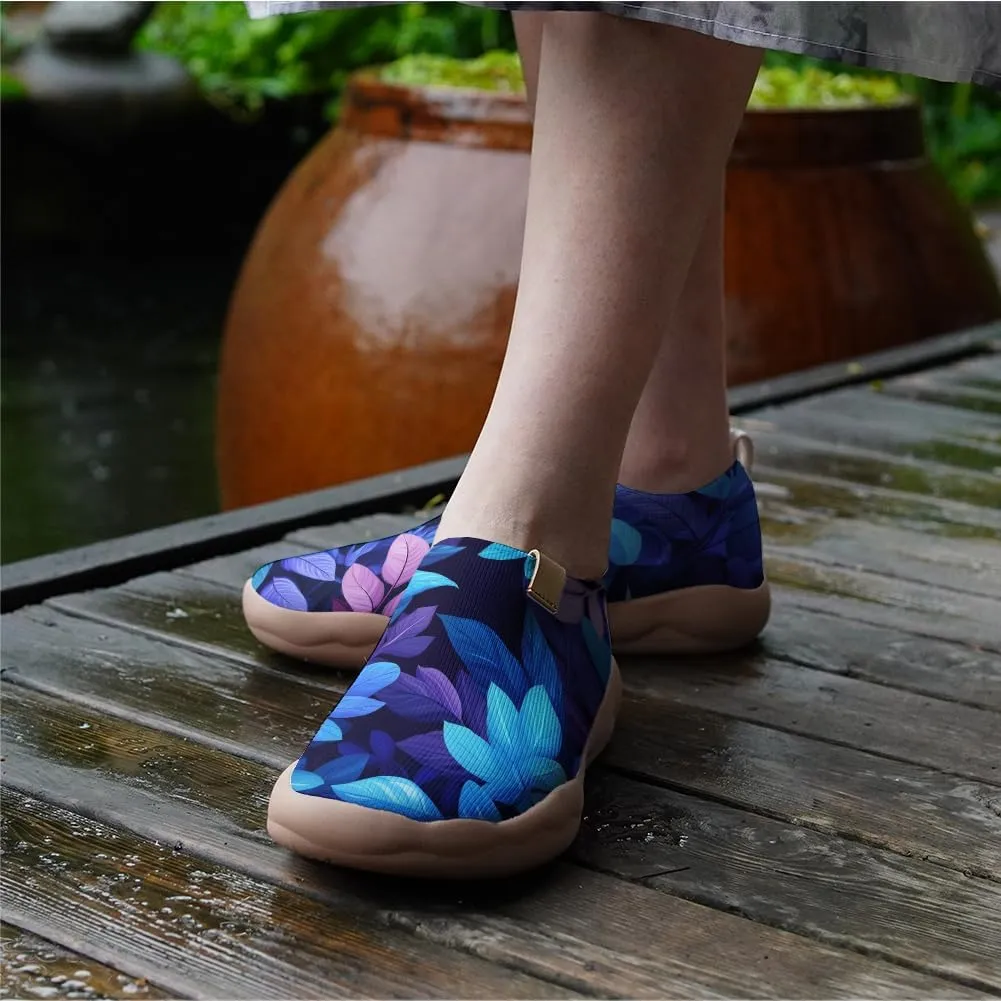 Onehorse Women's Slip-Ons Loafers Flowers Artistic Shoes Lightweight Comfortable Casual Travel Footwear
