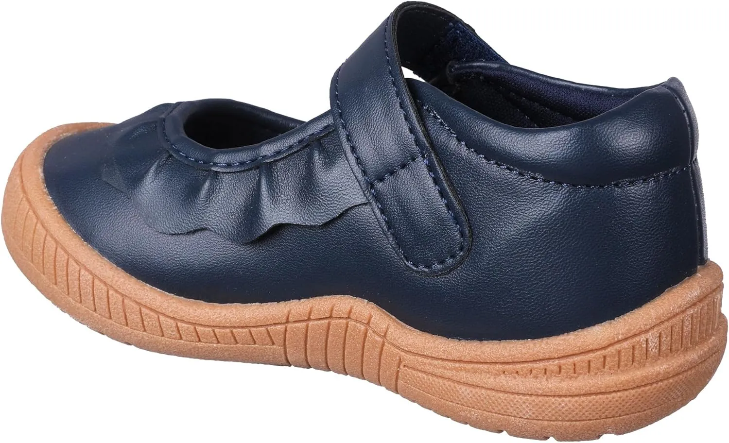 Oomphies Amina Ruffled Mary Jane Shoes for Girls  Comfy Slip On Dress Shoes with Hook & Loop Closure and Cushion Footbed