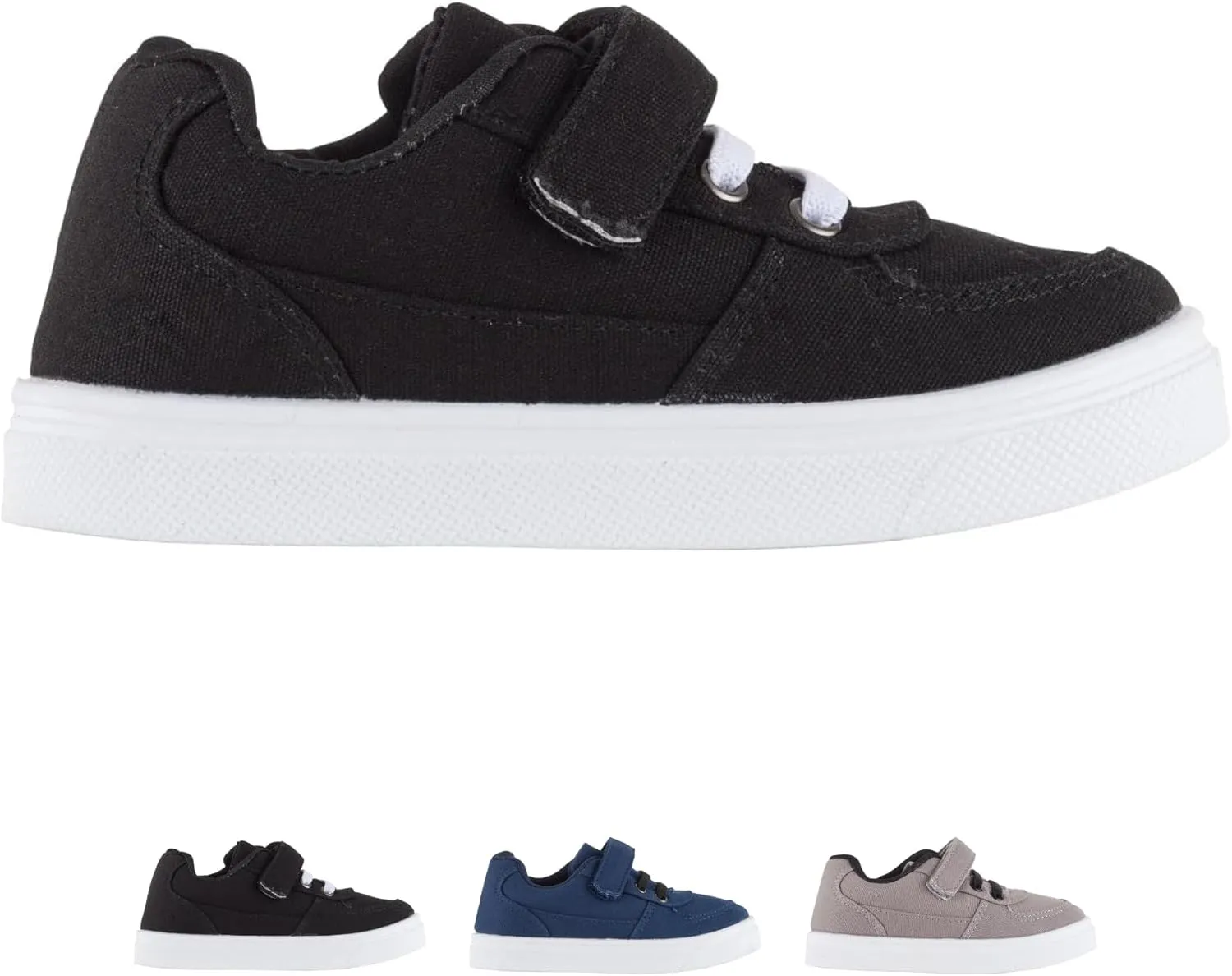 Oomphies Ethan Boys Low-Top Sneakers  Canvas Upper, Hook & Loop Closure, Cushioned Footbed & Durable Rubber Sole