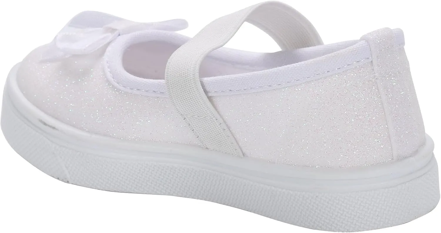 Oomphies Quinn Slip-On Mary Jane Shoes for Girls  Comfortable Elastic Strap, Cushioned Insole & Durable Rubber Sole