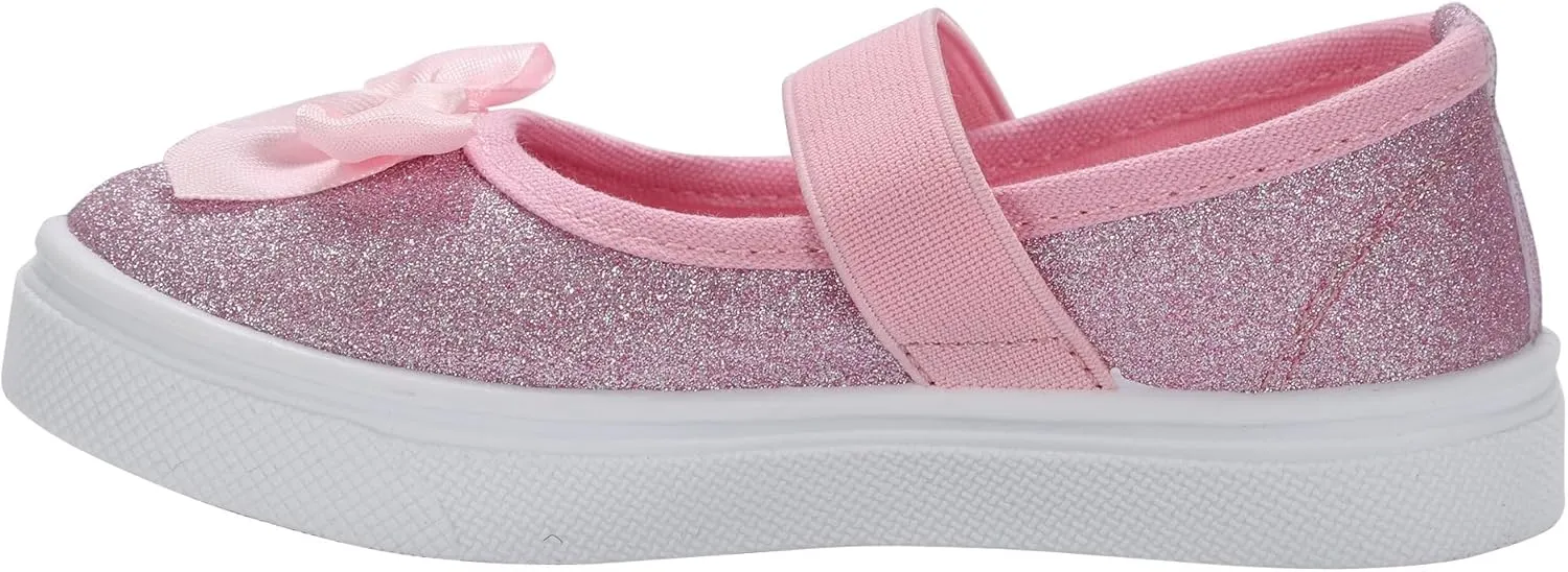 Oomphies Quinn Slip-On Mary Jane Shoes for Girls  Comfortable Elastic Strap, Cushioned Insole & Durable Rubber Sole