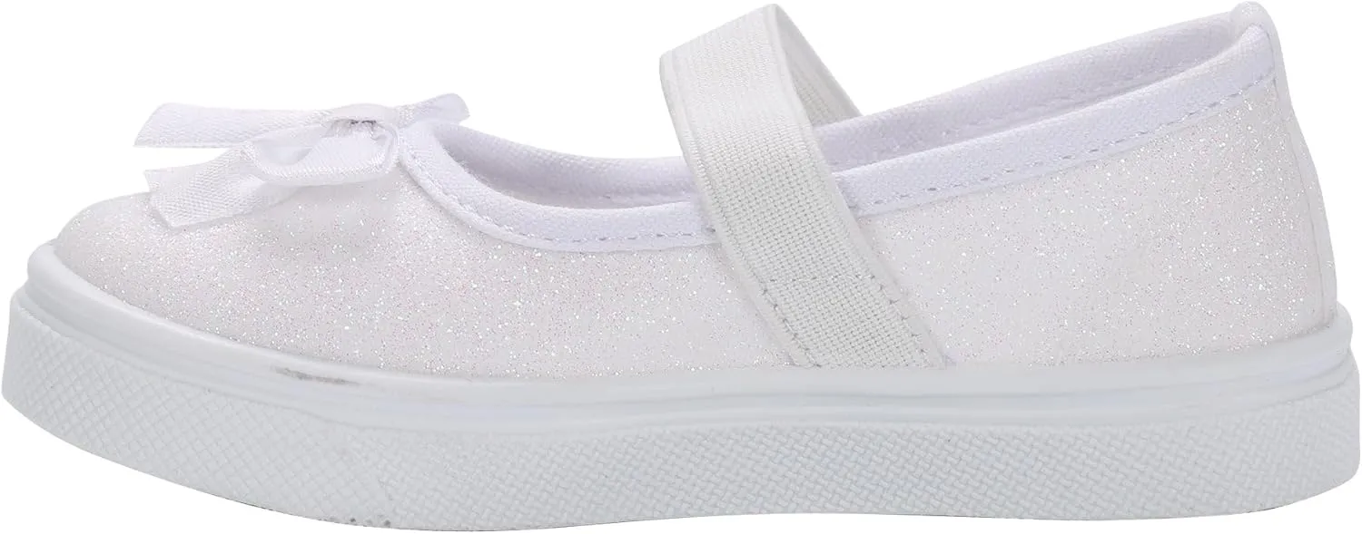 Oomphies Quinn Slip-On Mary Jane Shoes for Girls  Comfortable Elastic Strap, Cushioned Insole & Durable Rubber Sole