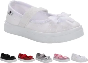 Oomphies Quinn Slip-On Mary Jane Shoes for Girls  Comfortable Elastic Strap, Cushioned Insole & Durable Rubber Sole