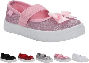 Oomphies Quinn Slip-On Mary Jane Shoes for Girls  Comfortable Elastic Strap, Cushioned Insole & Durable Rubber Sole