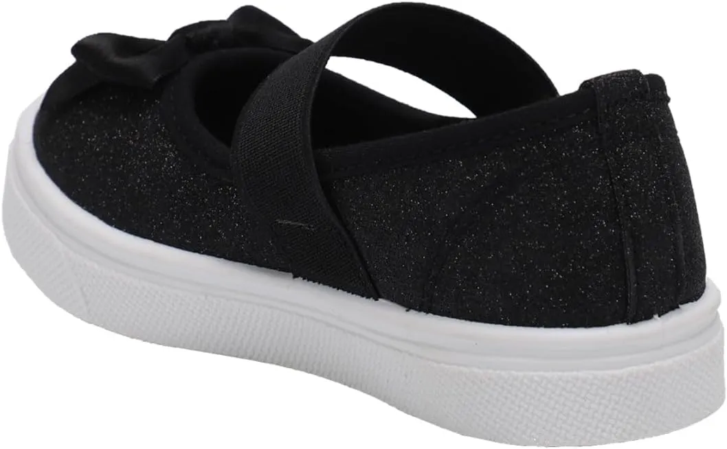 Oomphies Quinn Slip-On Mary Jane Shoes for Girls  Comfortable Elastic Strap, Cushioned Insole & Durable Rubber Sole