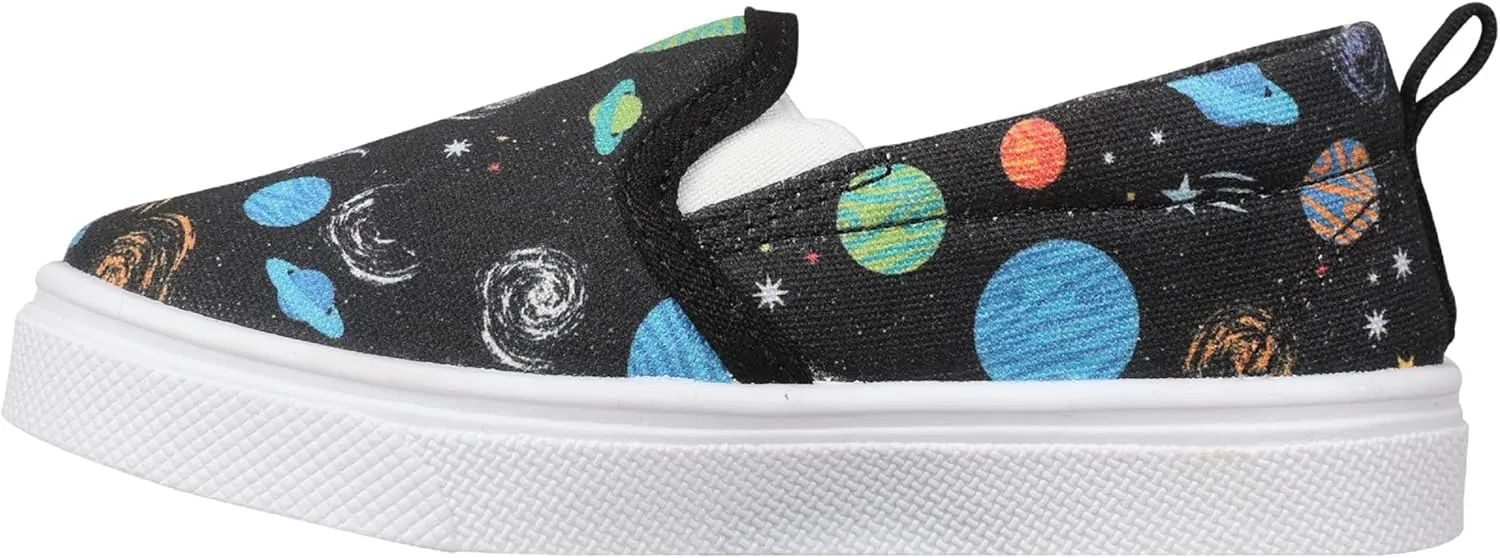 Oomphies Rascal Boys Slip-On Shoes, Comfortable Canvas Toddler Sneakers, Easy Pull-On, Durable & Breathable