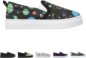 Oomphies Rascal Boys Slip-On Shoes, Comfortable Canvas Toddler Sneakers, Easy Pull-On, Durable & Breathable