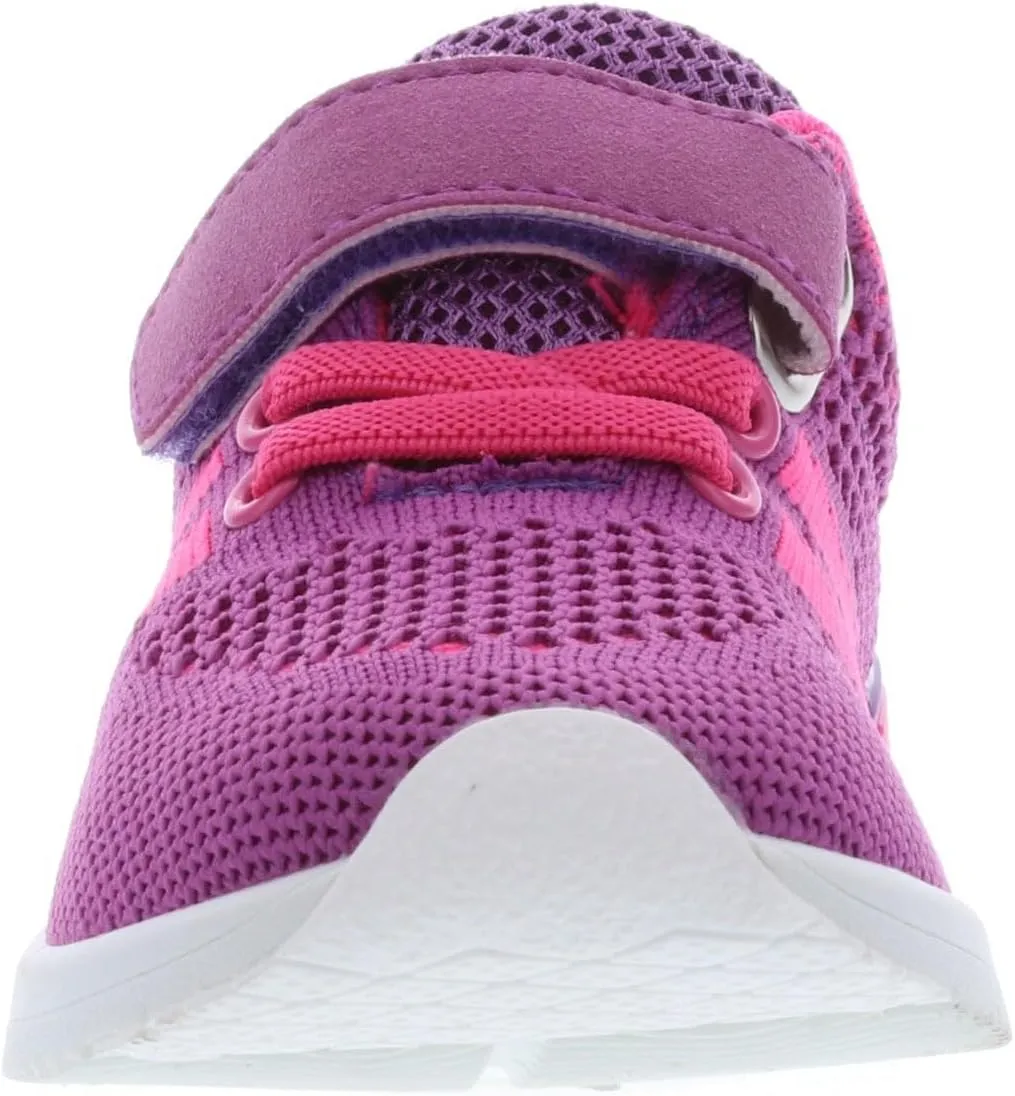 Oomphies Wynn Girls Athletic Sneakers  Breathable Knit Upper, Hook & Loop Closure, Cushioned Insole & Durable Design