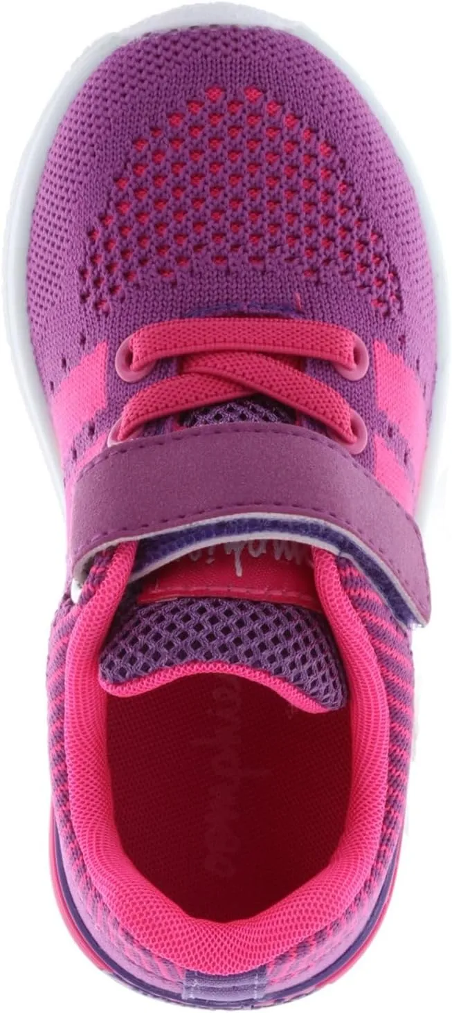 Oomphies Wynn Girls Athletic Sneakers  Breathable Knit Upper, Hook & Loop Closure, Cushioned Insole & Durable Design